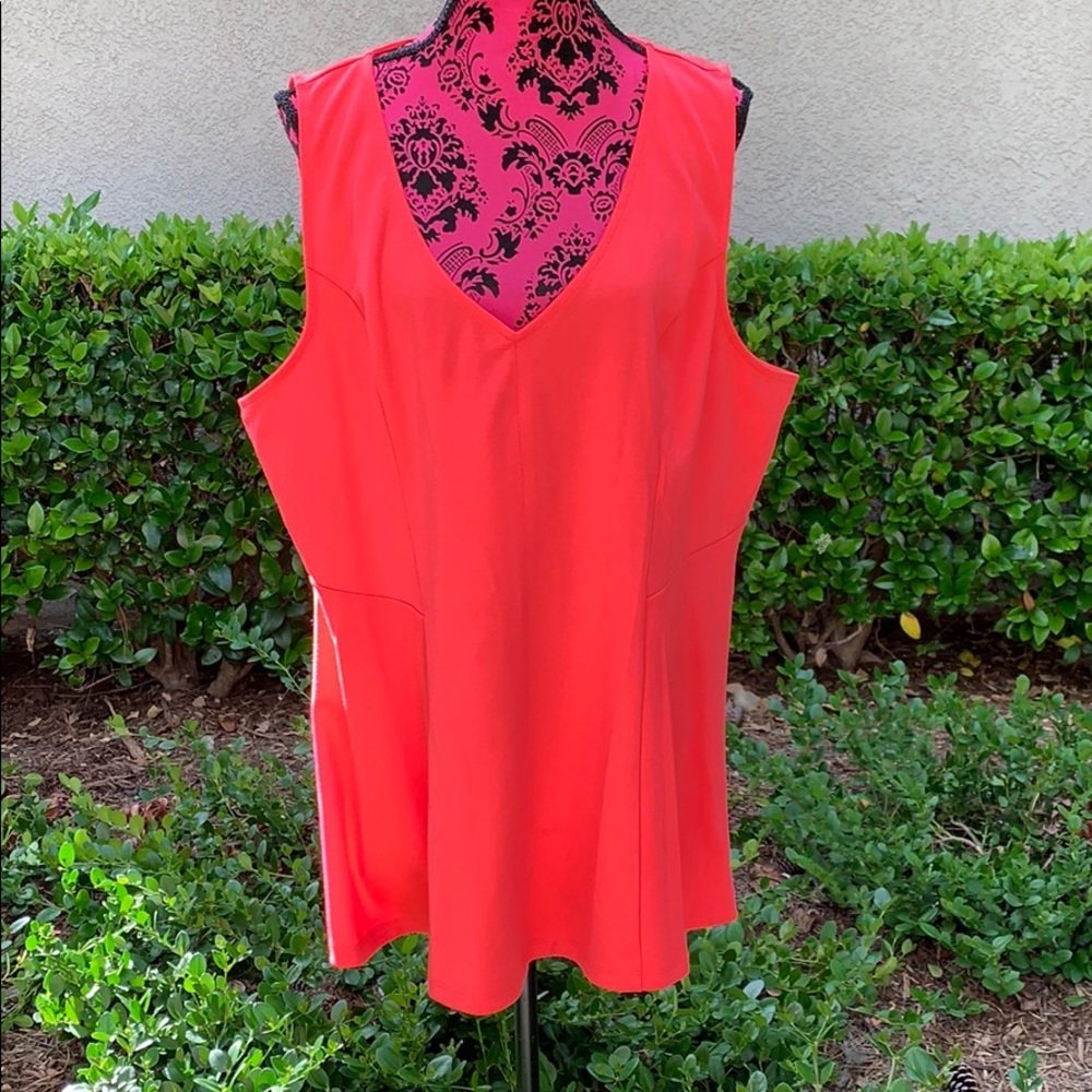 Torrid Bright Coral V-neck Peplum 3x